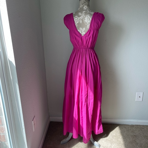 NWT Abercrombie & Fitch Tank Tie-Front Maxi Dress in Pink - Picture 7 of 12